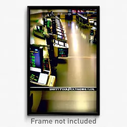 Pixel Art Poster - Shifty Stock Trading Floor (8 Bit Video Game Print)