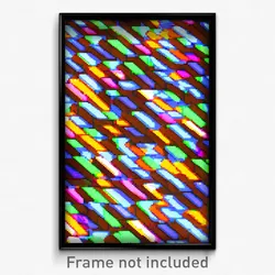 Pixel Art Poster - Multicolored Brickyard (8 Bit Psychedelic Video Game Print)
