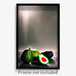 Pixel Art Poster - Dreary Avocado (8 Bit Psychedelic Trippy Video Game Print)