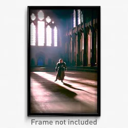 Pixel Art Poster - Acidic Friary (8 Bit Psychedelic Trippy Video Game Print)