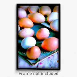 Pixel Art Poster - Interesting Eggs (8 Bit Psychedelic Trippy Video Game Print)