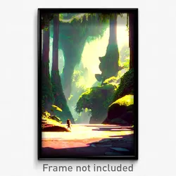 Pixel Art Poster - Agile Rainforest (8 Bit Psychedelic Trippy Video Game Print)