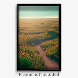 Pixel Art Poster - Warped Prairie (8 Bit Psychedelic Trippy Video Game Print)