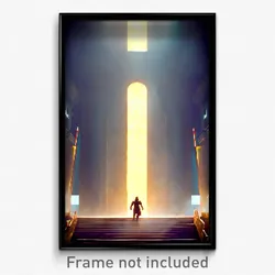 Pixel Art Poster - Acclaimed Sanctuary (8 Bit Psychedelic Video Game Print)