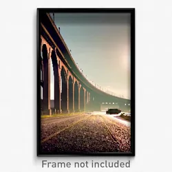 Pixel Art Poster - Complicated Viaduct (8 Bit Psychedelic Video Game Print)