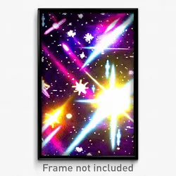 Pixel Art Poster - Glossy Galaxy Battle (8 Bit Psychedelic Video Game Print)