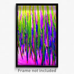Pixel Art Poster - Artistic Grass (8 Bit Psychedelic Trippy Video Game Print)