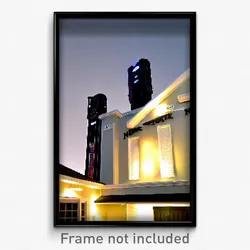 Pixel Art Poster - Tall Home Theatre (8 Bit Psychedelic Trippy Video Game Print)