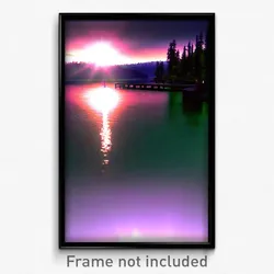 Pixel Art Poster - Steel Lake (8 Bit Psychedelic Trippy Weird Video Game Print)