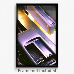 Pixel Art Poster - Metallic Printer (8 Bit Psychedelic Trippy Video Game Print)