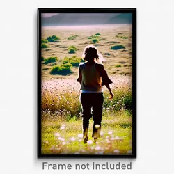 Pixel Art Poster - Tan Meadow (8 Bit Psychedelic Trippy Weird Video Game Print)