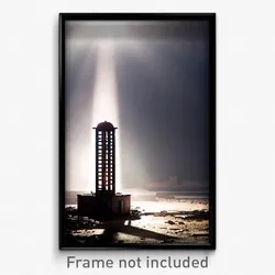 Pixel Art Poster - Abandoned Beacon (8 Bit Psychedelic Trippy Video Game Print)