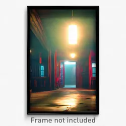 Pixel Art Poster - Dirty Lodge (8 Bit Psychedelic Trippy Weird Video Game Print)