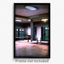 Pixel Art Poster - Grimy Locker Room (8 Bit Psychedelic Trippy Video Game Print)