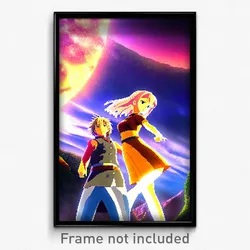 Pixel Art Poster - Anime Like Outback (8 Bit Psychedelic Video Game Print)