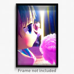 Pixel Art Poster - Fluffy Anime (8 Bit Psychedelic Trippy Video Game Print)