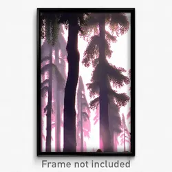 Pixel Art Poster - Attractive Copse (8 Bit Psychedelic Trippy Video Game Print)