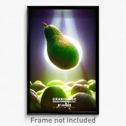Pixel Art Poster - Grandiose Avocado (8 Bit Psychedelic Trippy Video Game Print)