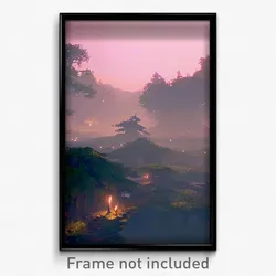 Pixel Art Poster - Outlandish Fen (8 Bit Psychedelic Trippy Video Game Print)