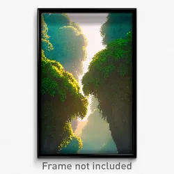 Pixel Art Poster - Dense Nation (8 Bit Psychedelic Trippy Video Game Print)