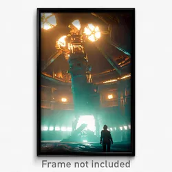 Pixel Art Poster - Gargantuan Mine (8 Bit Psychedelic Trippy Video Game Print)