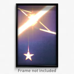 Pixel Art Poster - Basic Star (8 Bit Psychedelic Trippy Weird Video Game Print)