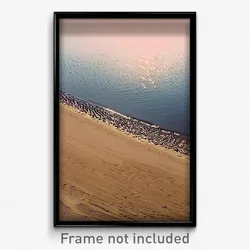Pixel Art Poster - Vacant Sandbar (8 Bit Psychedelic Trippy Video Game Print)