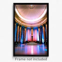 Pixel Art Poster - Monumental Room (8 Bit Psychedelic Trippy Video Game Print)