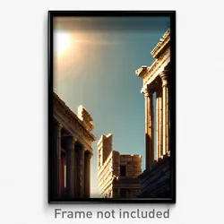 Pixel Art Poster - Webbed Acropolis (8 Bit Psychedelic Trippy Video Game Print)