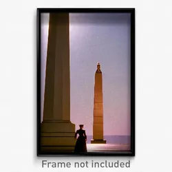 Pixel Art Poster - Classic Obelisk (8 Bit Psychedelic Trippy Video Game Print)