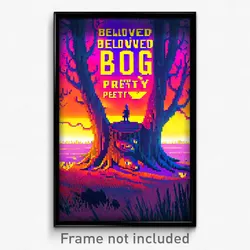 Pixel Art Poster - Beloved Bog (8 Bit Psychedelic Trippy Weird Video Game Print)