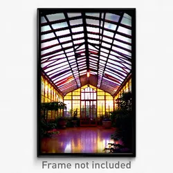 Pixel Art Poster - Worldly Conservatory (8 Bit Psychedelic Video Game Print)