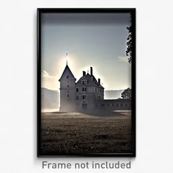 Pixel Art Poster - Murky Chateau (8 Bit Psychedelic Trippy Video Game Print)