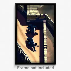 Pixel Art Poster - Normal Trench (8 Bit Psychedelic Trippy Video Game Print)
