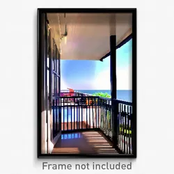 Pixel Art Poster - Calm Balcony (8 Bit Psychedelic Trippy Video Game Print)