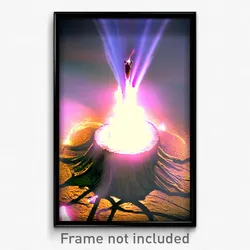 Pixel Art Poster - Noteworthy Geyser (8 Bit Psychedelic Trippy Video Game Print)