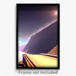 Pixel Art Poster - Gigantic Dike (8 Bit Psychedelic Trippy Video Game Print)