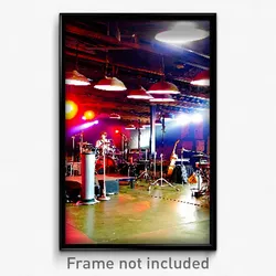 Pixel Art Poster - Aged Music Venue (8 Bit Psychedelic Trippy Video Game Print)