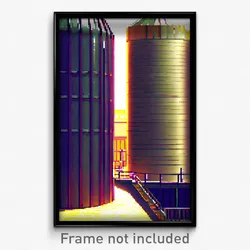 Pixel Art Poster - Energetic Silo (8 Bit Psychedelic Trippy Video Game Print)