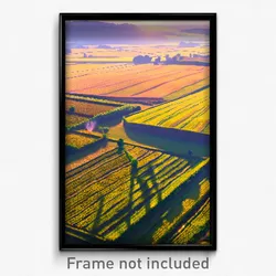 Pixel Art Poster - Worldly Fields (8 Bit Psychedelic Trippy Video Game Print)