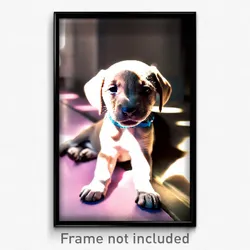 Pixel Art Poster - Puny Puppy (8 Bit Psychedelic Trippy Weird Video Game Print)