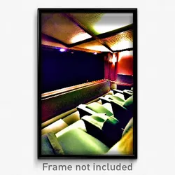 Pixel Art Poster - Modest Movie Theatre (8 Bit Psychedelic Video Game Print)