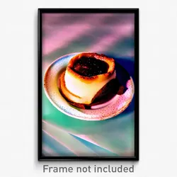 Pixel Art Poster - Rusty Pastel De Nata (8 Bit Psychedelic Video Game Print)