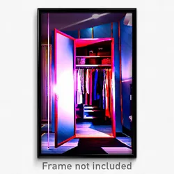Pixel Art Poster - Arctic Closet (8 Bit Psychedelic Trippy Video Game Print)