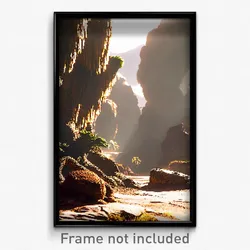 Pixel Art Poster - Rough Exotic Area (8 Bit Psychedelic Trippy Video Game Print)