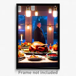 Pixel Art Poster - Unique Thanksgiving (8 Bit Psychedelic Video Game Print)