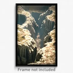 Pixel Art Poster - Cavernous Wasteland (8 Bit Psychedelic Video Game Print)