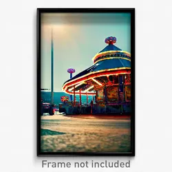 Pixel Art Poster - Ordinary Fairground (8 Bit Psychedelic Video Game Print)
