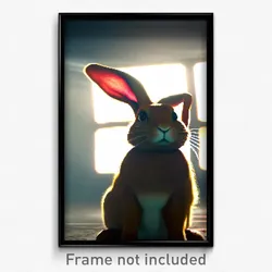 Pixel Art Poster - Zealous Rabbit (8 Bit Psychedelic Trippy Video Game Print)