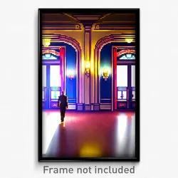 Pixel Art Poster - Novel Ballroom (8 Bit Psychedelic Trippy Video Game Print)
